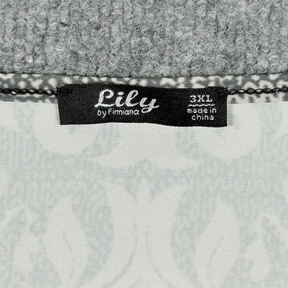 Lily by Firmiana Sz 3XL Damask Baroque Floral Tunic Blouse Bohemian Artsy Flowy - Picture 5 of 10